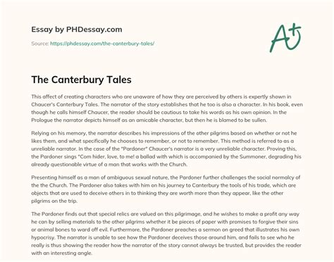 Canterbury tales essay topics